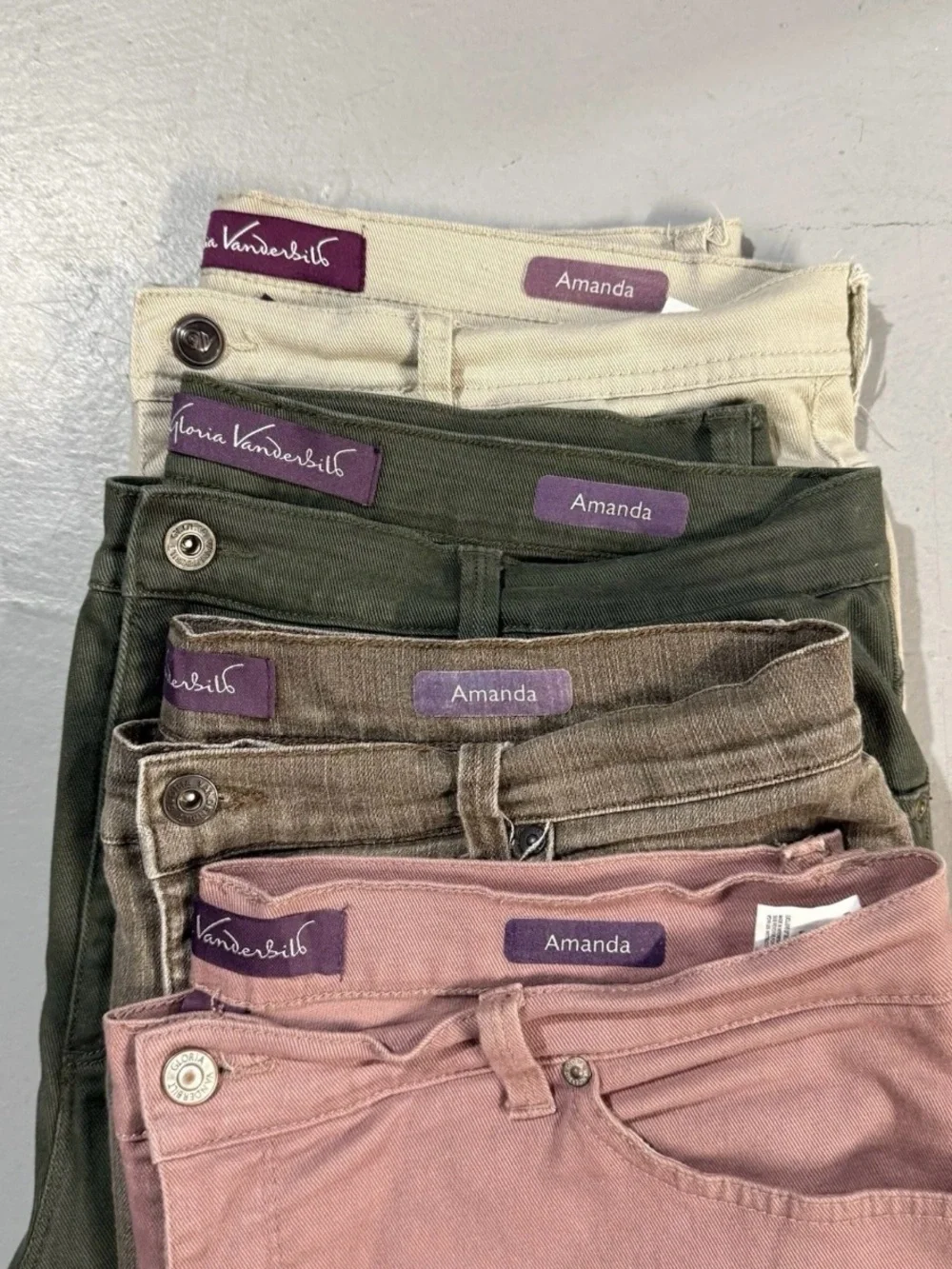 Gloria Vanderbilt Amanda Straight Fit Jeans Womens 16 Short Lot Of 4
